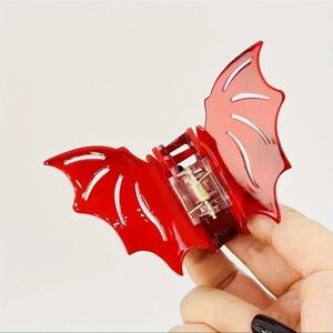 Bat Hair Claw Clip, 1 Piece, NEW, Red Color